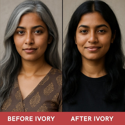 Buddha Natural Grey Hair Oil Before & After