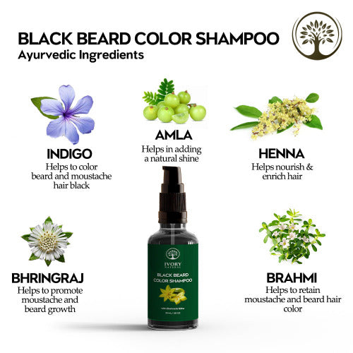 Ivory Natural Black Beard Color Shampoo Ingredients