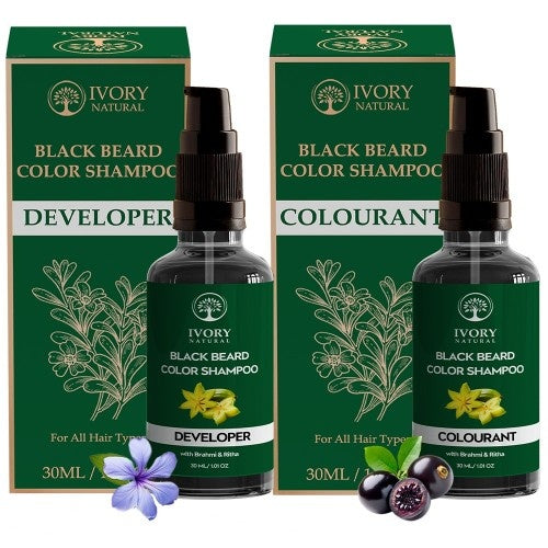 Ivory Natural Black Beard Color Shampoo Main Image