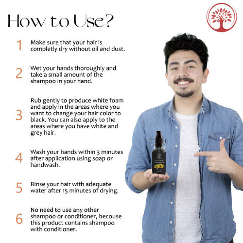Ivory Natural Black Hair Color Shampoo How to use