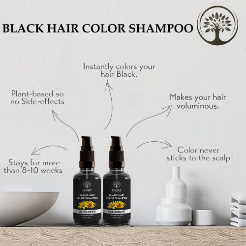 Ivory Natural Black Hair Color Shampoo