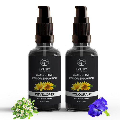 Ivory Natural Black Hair Color Shampoo Main Image