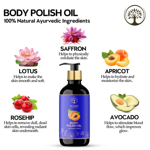 ingrident used in Ivory Natural Body Polish Oil