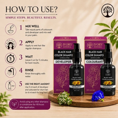 How to Use Ivory Natural Black Hair Color Shampoo