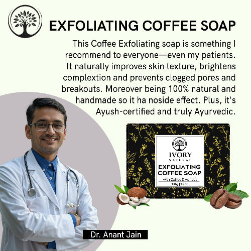 Ivory Natural Exfoliating Coffee Soap Dr. Suggesting