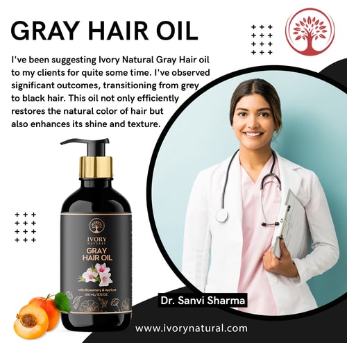 recommended by doctors Ivory Natural hair oil white hair