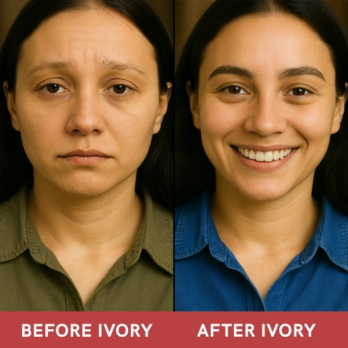 Ivory natural eyebrow growth serum before & after