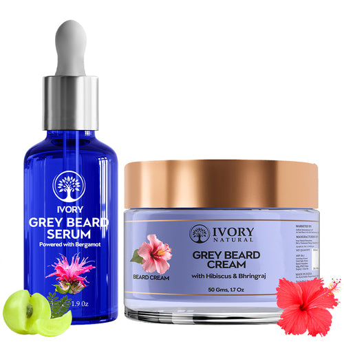 Ivory Natural Grey Beard Combo Serum and Cream Main Image