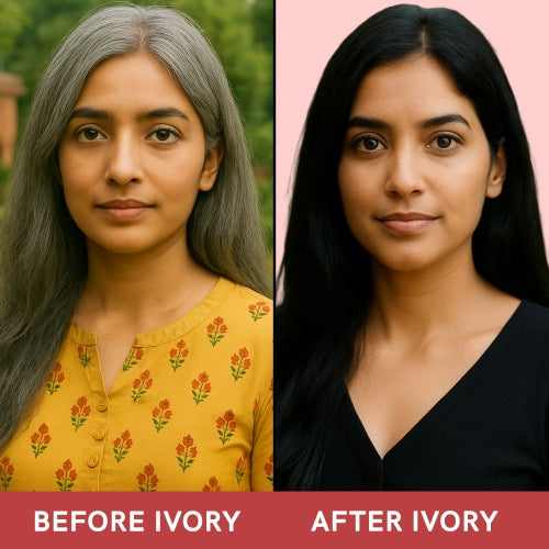 Buddha Natural Grey Hair Serum Before & After