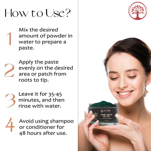 How to use Ivory Natural Black hair color
