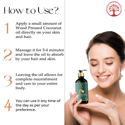 Ivory Natural Wood Pressed coconut oil How to use image