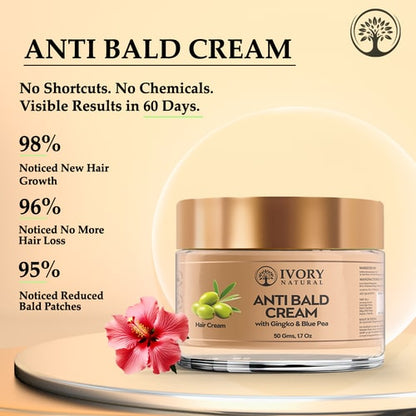 100% Natural hair cream for bald spots