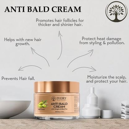 Benefits of Ivory Natural cream for hair growth on bald head