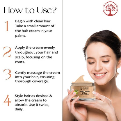 how to use Ivory Natural head cream for bald heads
