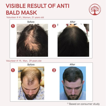 visible result of ivory Natural good hair mask for hair loss