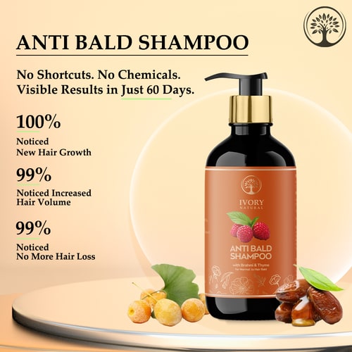 visible result of Ivory natural best shampoo for bald scalp