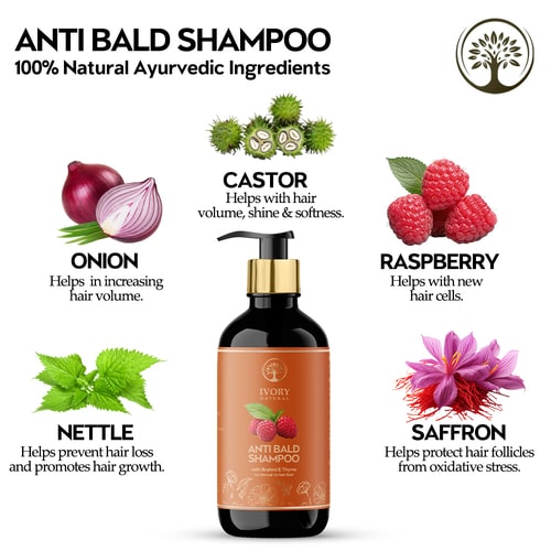 Ingredients used in Ivory natural best shampoo for bald head womano