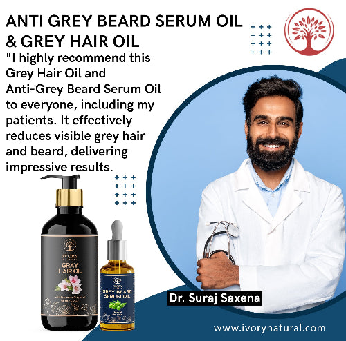 Dr. Suggesting Grey Hair Oil and Grey Beard Serum Oil Combo
