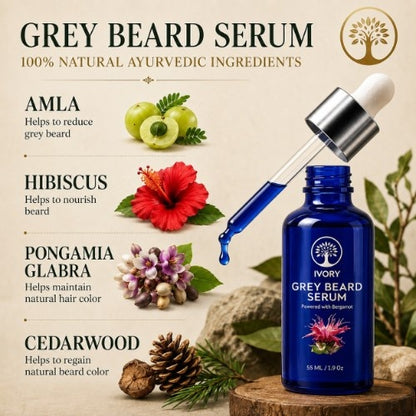 Ingredients of Ivory Natural Anti Grey Beard Serum Organic