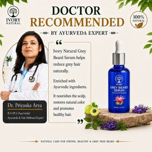 Dr. Priyanka Arya Recommends Ivory Natural Anti Grey Beard Serum Organic 