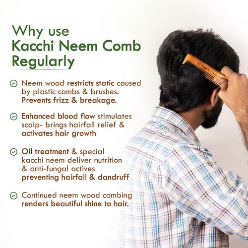 why use Ivory Natural Neem Kacchi Wooden Comb With Handle