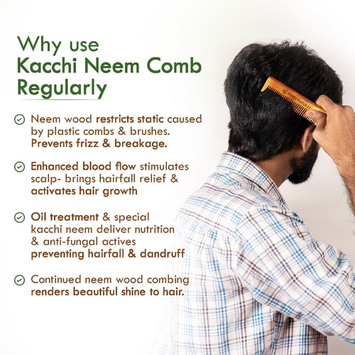 why use Ivory Natural Dual Tooth Neem Kacchi Wooden Comb