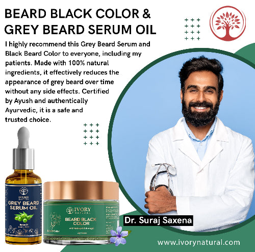 Doctor suggesting Ivory Natural Grey Beard Combo