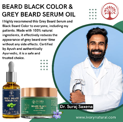 Doctor suggesting Ivory Natural Grey Beard Combo
