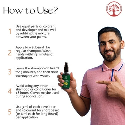 Ivory Natural Beard Black Color Shampoo How to Use