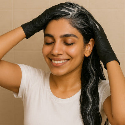 Using Ivory Natural Black Hair Color Shampoo 
