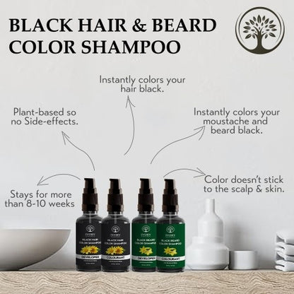 Ivory Natural Black Hair and Beard Color Shampoo Combo Benefits
