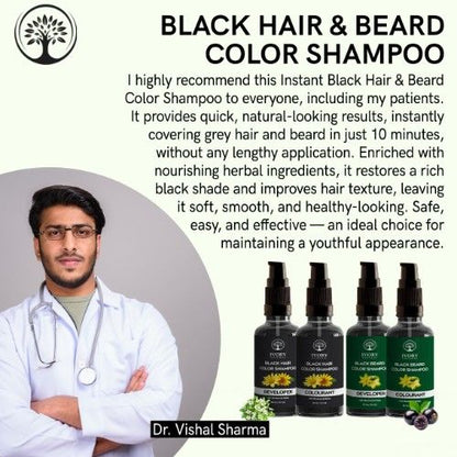 Ivory Natural Black Hair and Beard Color Shampoo Combo Doctor Recommends