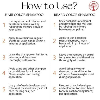 Ivory Natural Black Hair and Beard Color Shampoo Combo How to Use