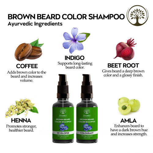 Ivory Natural Brown Beard Color Shampoo Ingredients