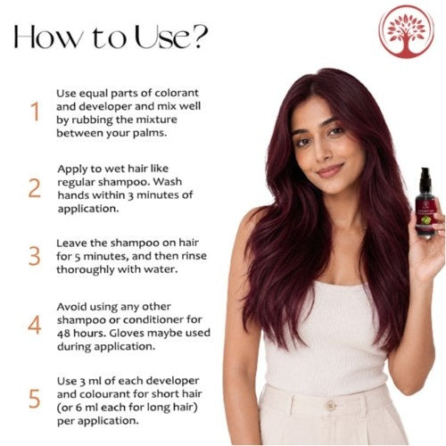 Ivory Natural Burgundy Hair Color Shampoo How to use