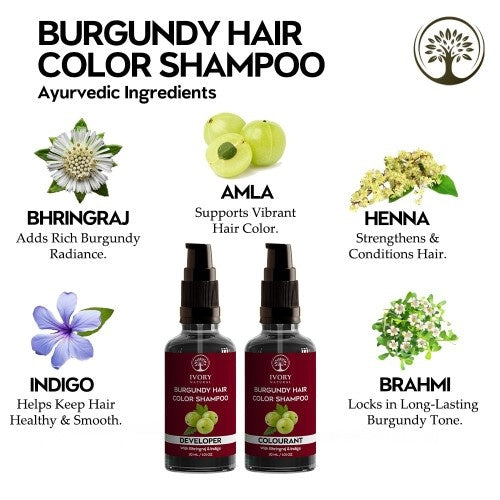 Ivory Natural Burgundy Hair Color Shampoo Ingredients