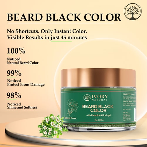 visible result of Ivory Natural Beard Black color