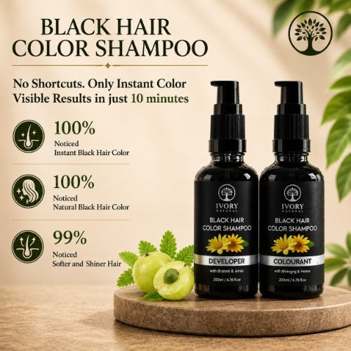 Customer Feedback of Ivory Natural Black Hair Color Shampoo