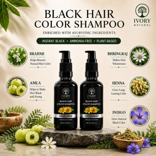 Ingredients of Ivory Natural Black Hair Color Shampoo