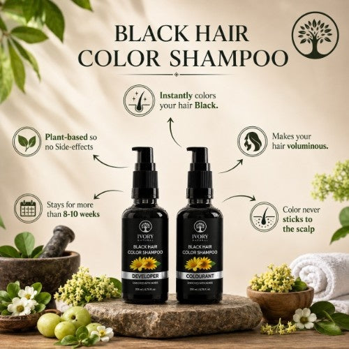 Key Features of Ivory Natural Black Hair Color Shampoo