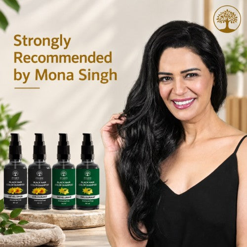 Mona Singh Recommends Ivory Natural Black Hair & Beard Color Shampoo Combo 