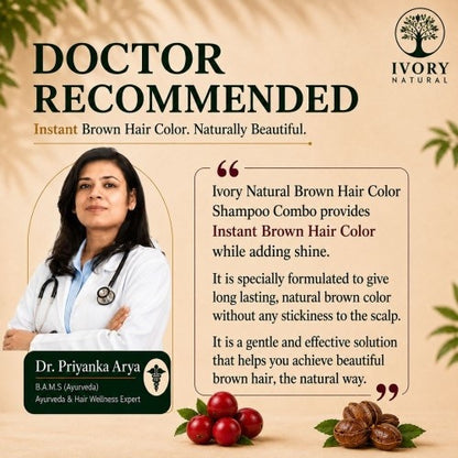 Dr. Priyanka Arya Recommends Ivory Natural Brown Hair Color Shampoo