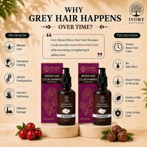 The Problem Solution is Ivory Natural Brown Hair Color Shampoo 
