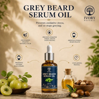Ivory Natural Grey Beard Oil Serum Key Points 