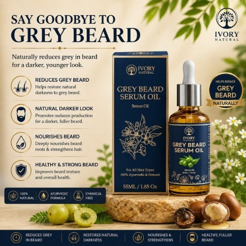 Ivory Natural Grey Beard Oil Serum Features 