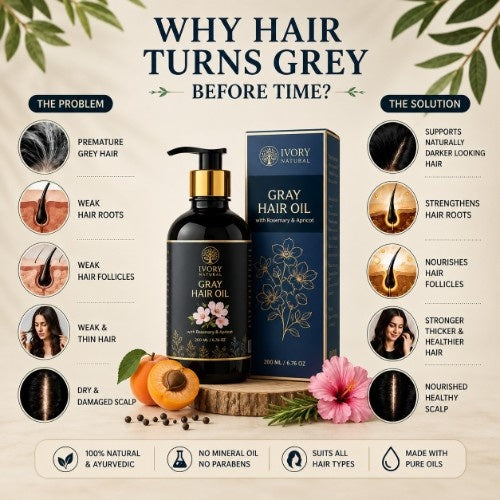 The Problem The Solution Ivory Natural Anti Grey Hair Oil