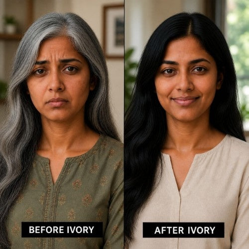 Ivory Natural Anti Hair Oil Female Before After 