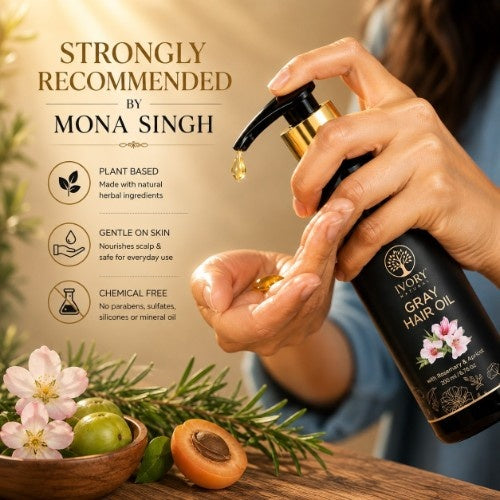Mona Singh Recommends Ivory Natural Anti Grey Hair Oil