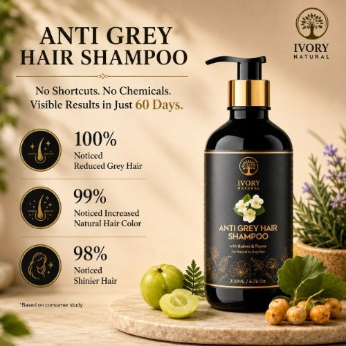 Ivory Natural Anti Grey Hair Shampoo - Visible Result in 60 Days 