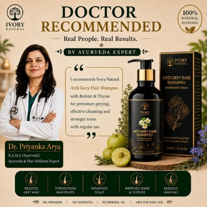 Dr. Priyanka Arya Ivory Natural Anti Grey Hair Shampoo 